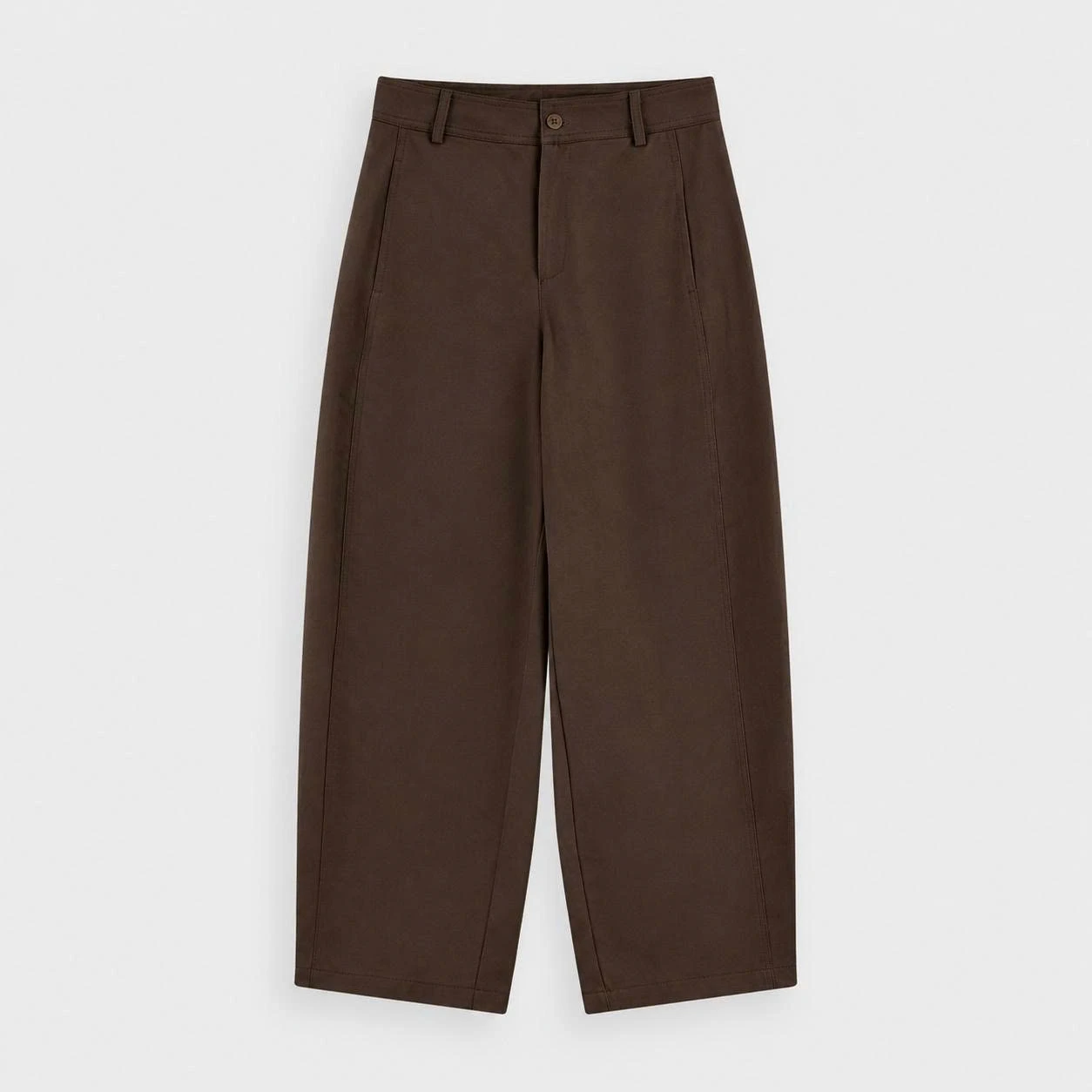 Quần kaki ống cong cạp cao tôn dáng 2 đường sườn Unleashedvn CONG Khaki Pants - Nâu đậm - L - Hình 1