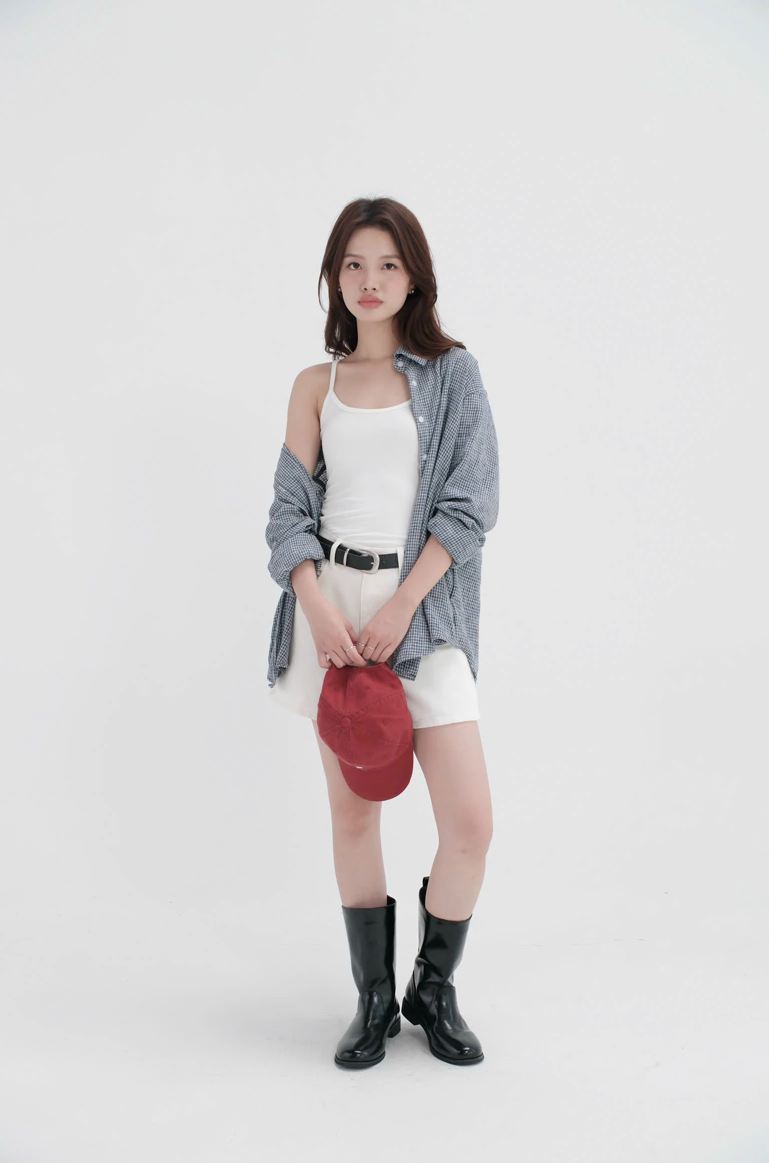 Áo sơ mi kẻ caro dáng rộng dài Unleashedvn KARO Loose Fit Checkered Shirt - Caro xanh - S - Hình 4