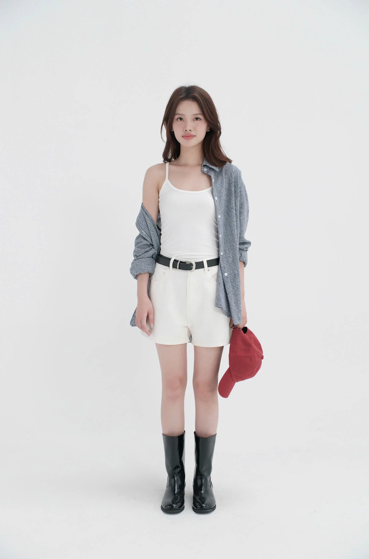 Áo sơ mi kẻ caro dáng rộng dài Unleashedvn KARO Loose Fit Checkered Shirt - Caro xanh - S - Hình 5