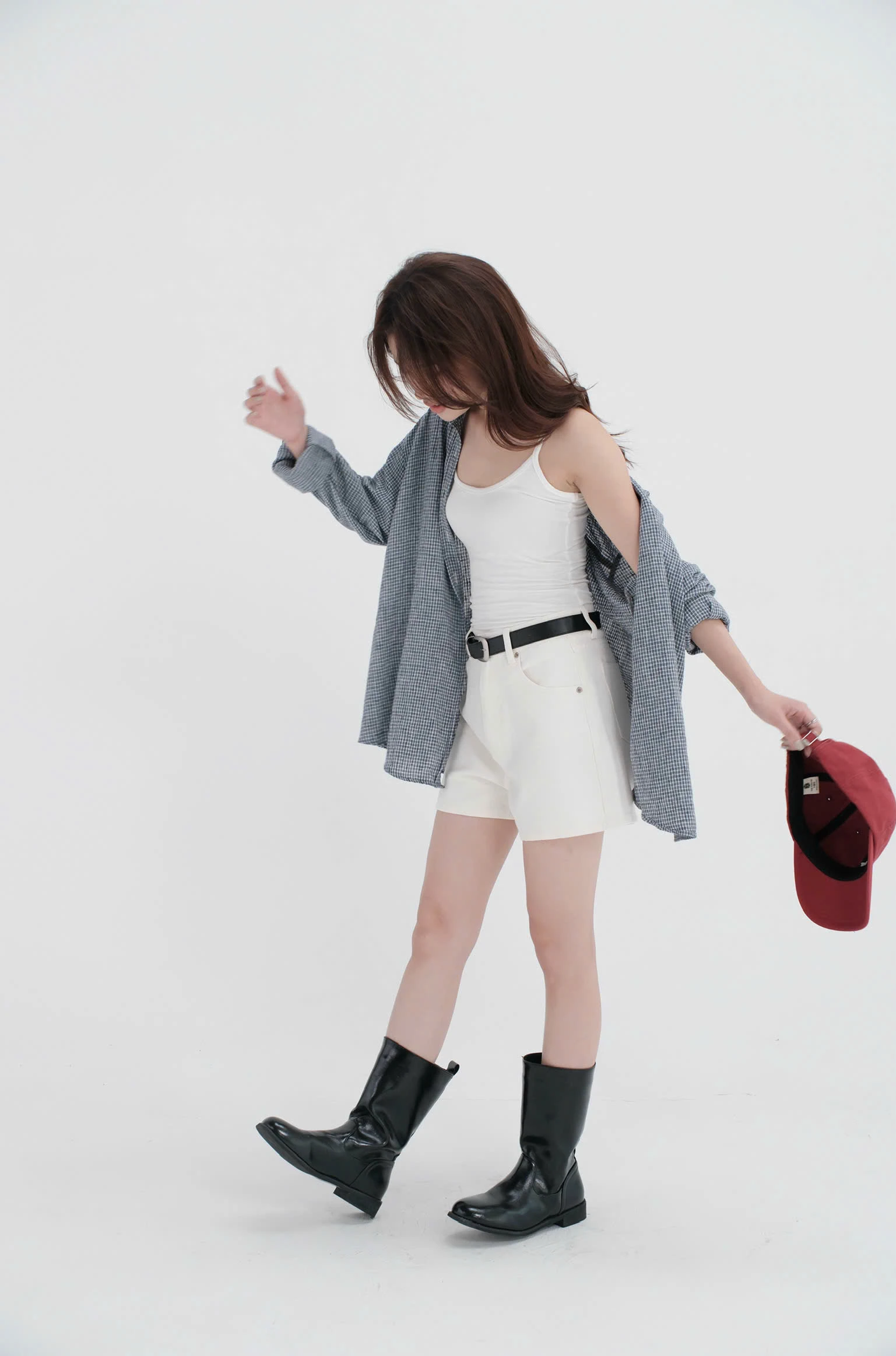 Áo sơ mi kẻ caro dáng rộng dài Unleashedvn KARO Loose Fit Checkered Shirt - Caro xanh - S - Hình 3