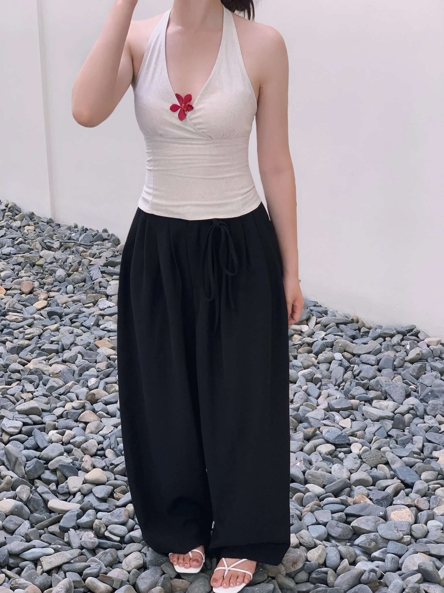 Quần 5 ly suông rộng tôn chân kèm đai rời Unleashedvn NĂM Pleated Pants - Đen - S - Hình 7